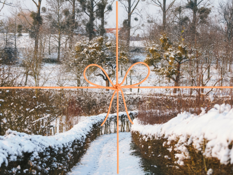 Foto van een winterlandschap